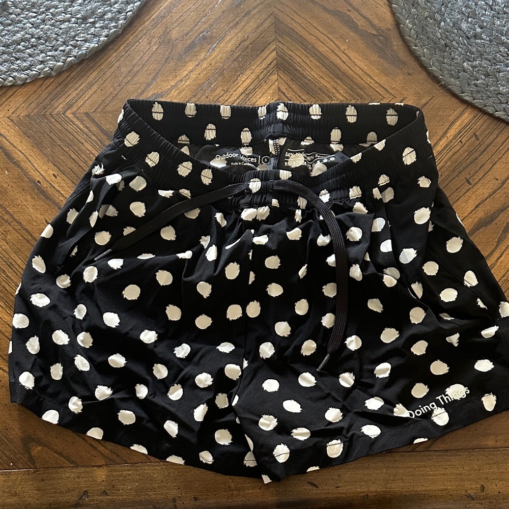Outdoor Voices Black and White Patterned Shorts